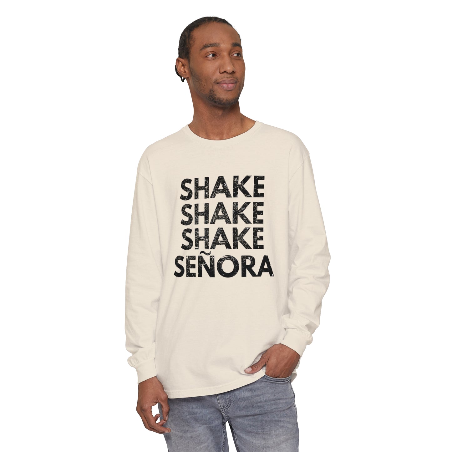 Shake Senora Unisex Garment-dyed Long Sleeve T-Shirt