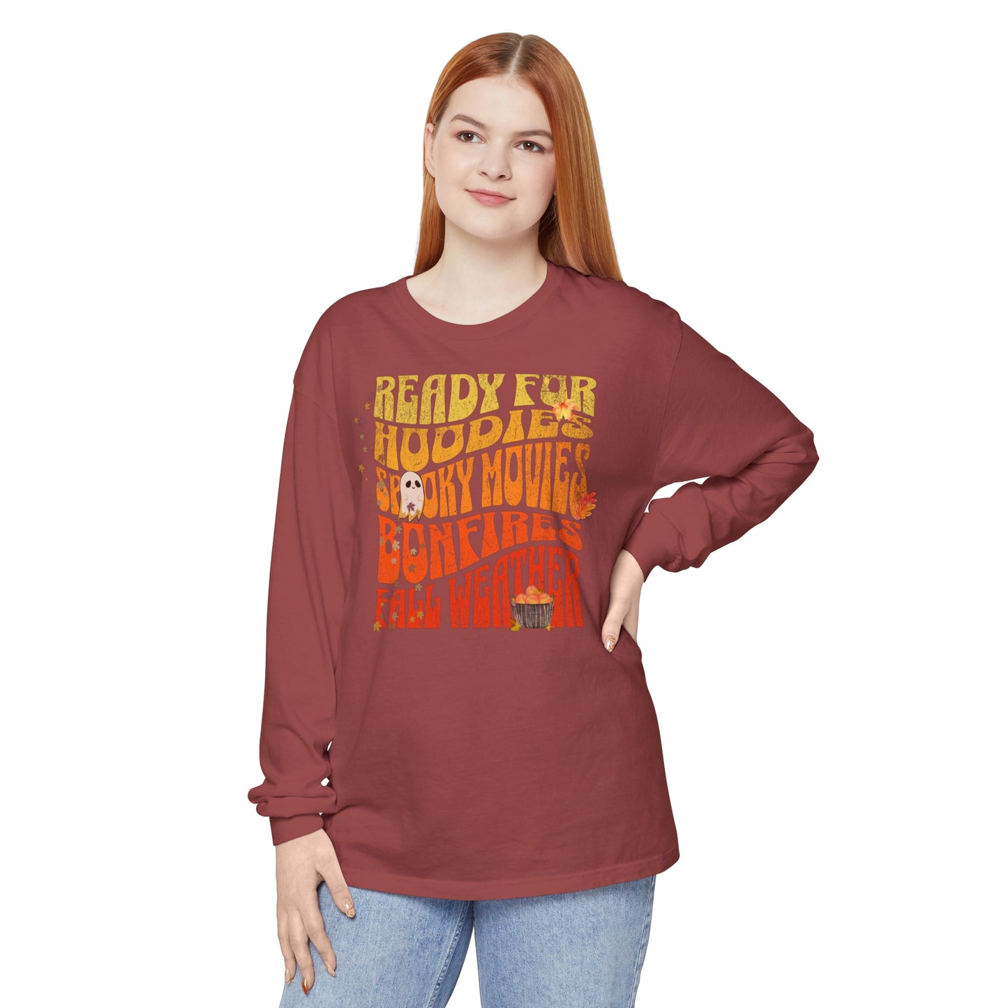 Ready for Fall Weather Unisex Garment-dyed Long Sleeve T-Shirt