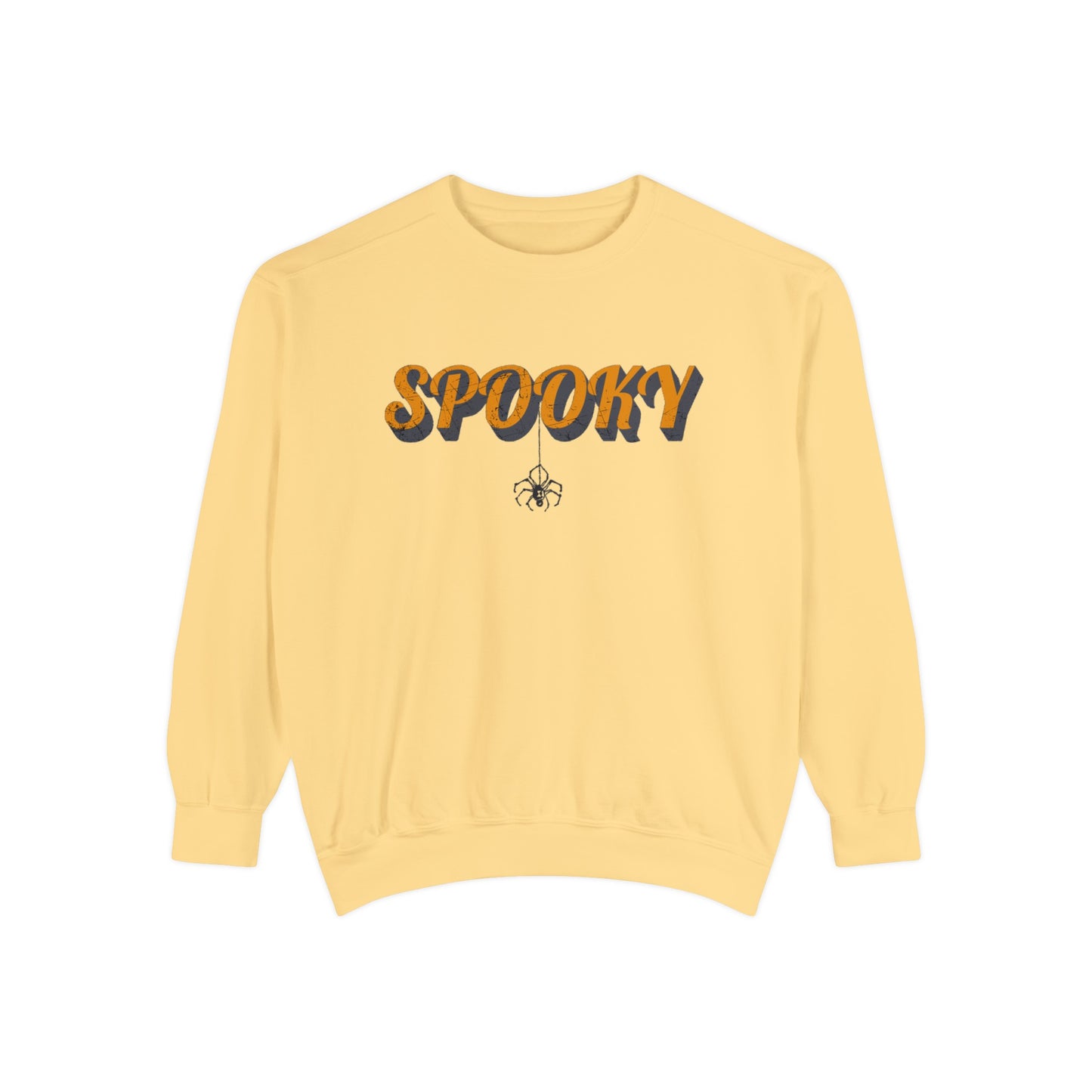 Spooky Sweatshirt, Halloween Sweatshirt, Unisex Garment-Dyed Sweatshirt