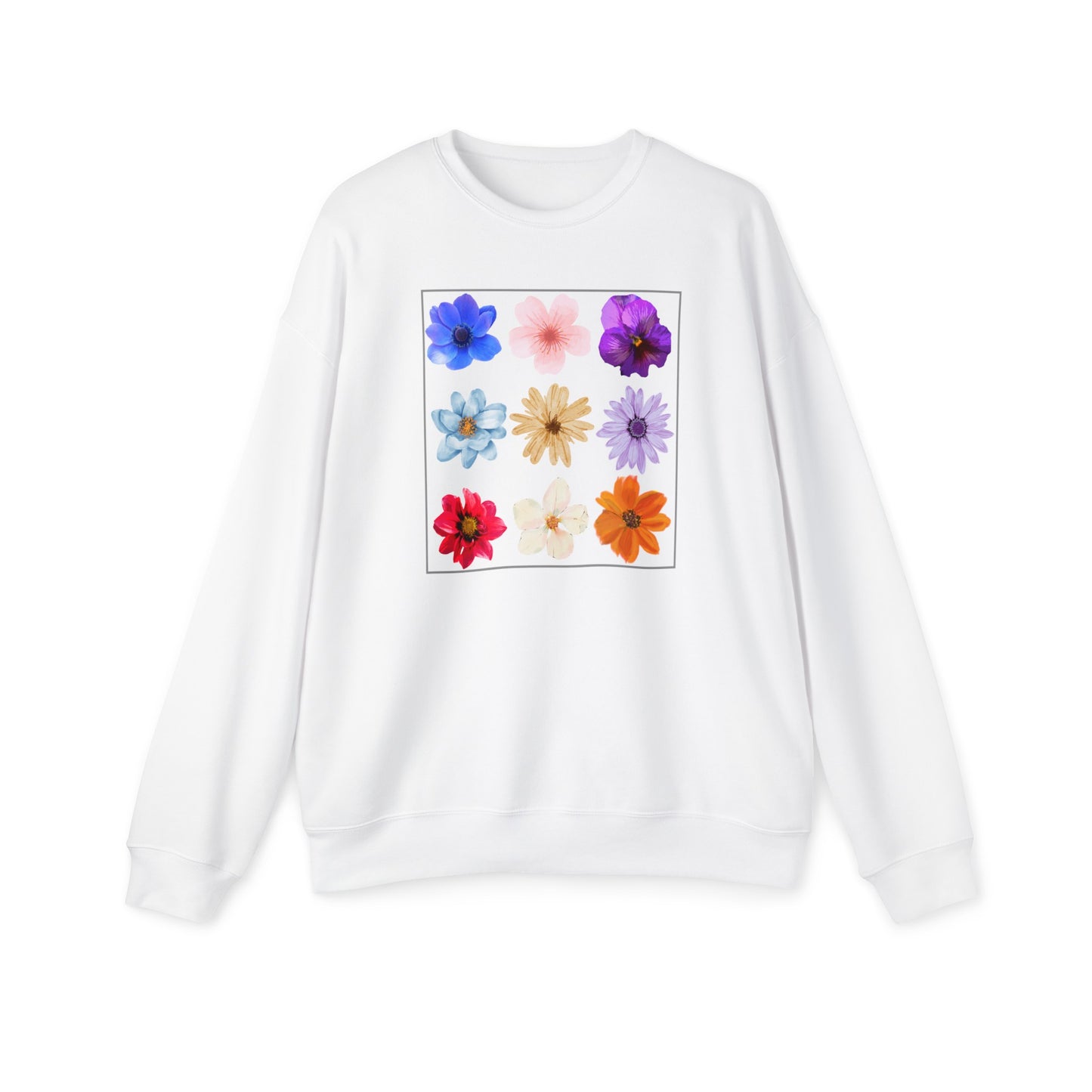 Flower Unisex Drop Shoulder Sweatshirt