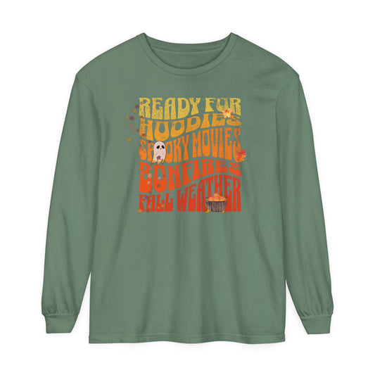 Ready for Fall Weather Unisex Garment-dyed Long Sleeve T-Shirt