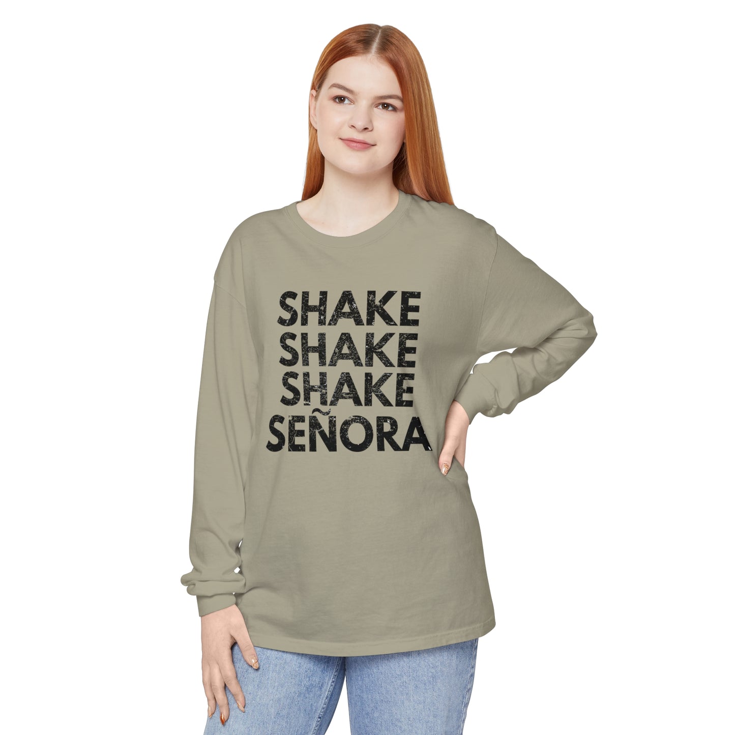 Shake Senora Unisex Garment-dyed Long Sleeve T-Shirt