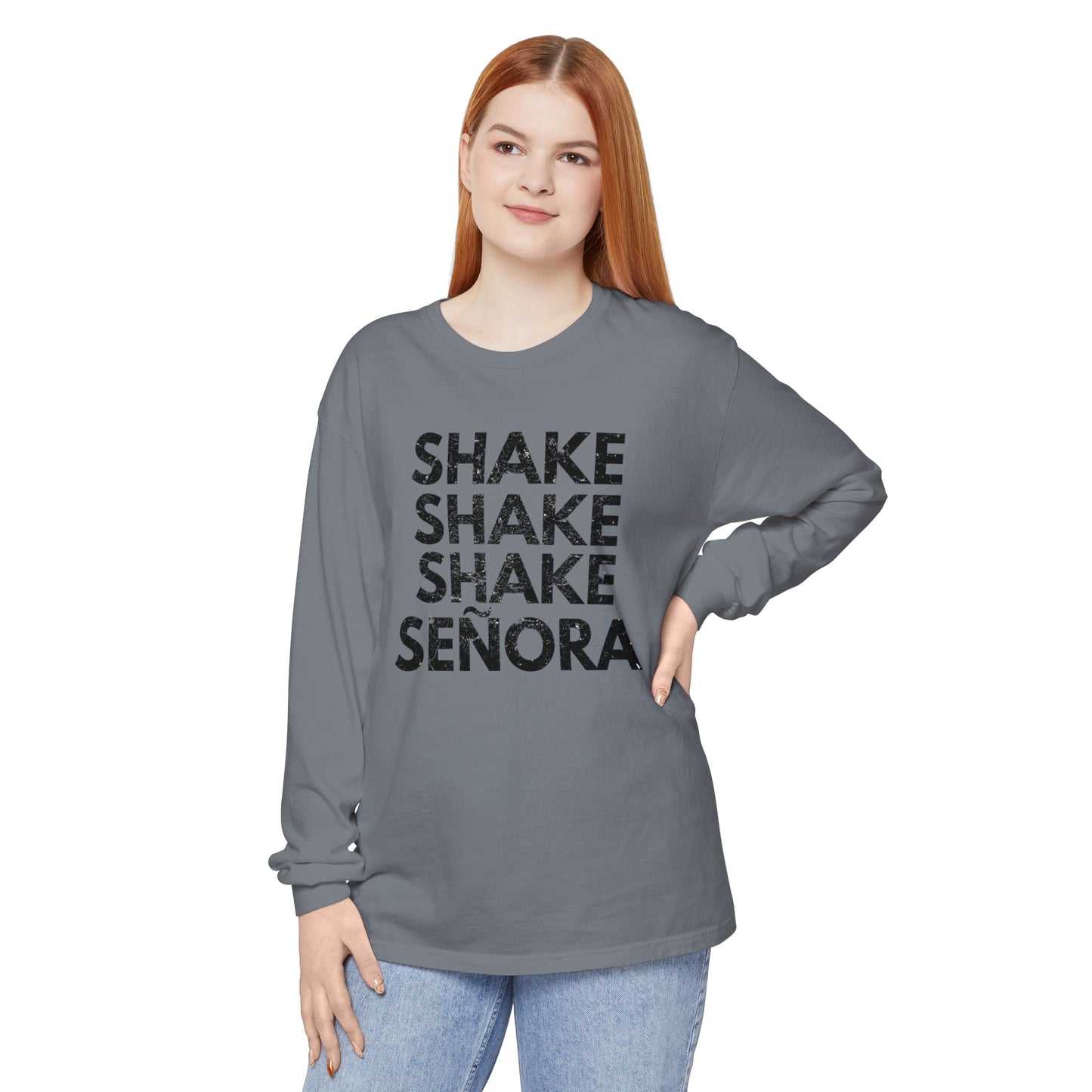 Shake Senora Unisex Garment-dyed Long Sleeve T-Shirt