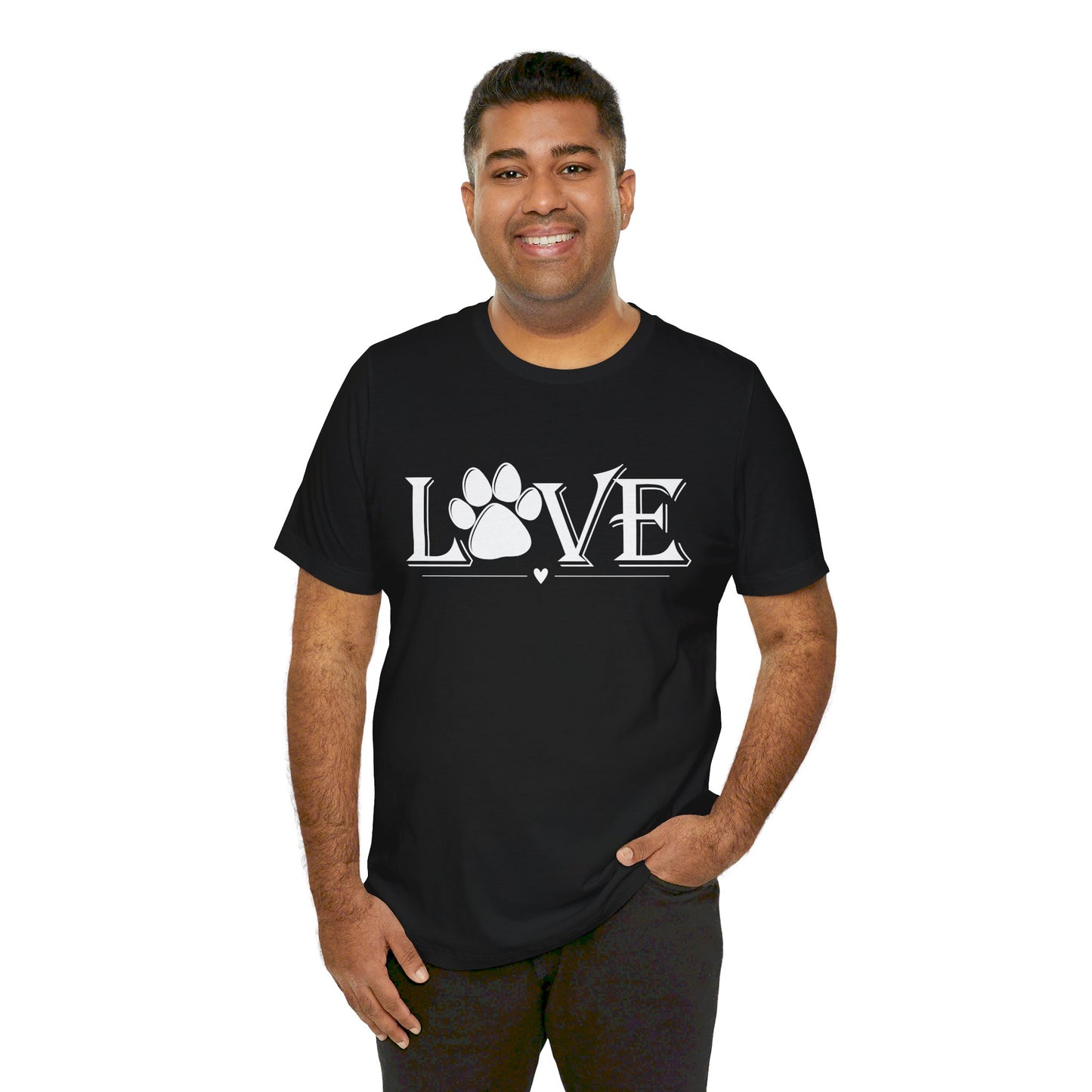 Love Paw Print Unisex Jersey Short Sleeve Tee