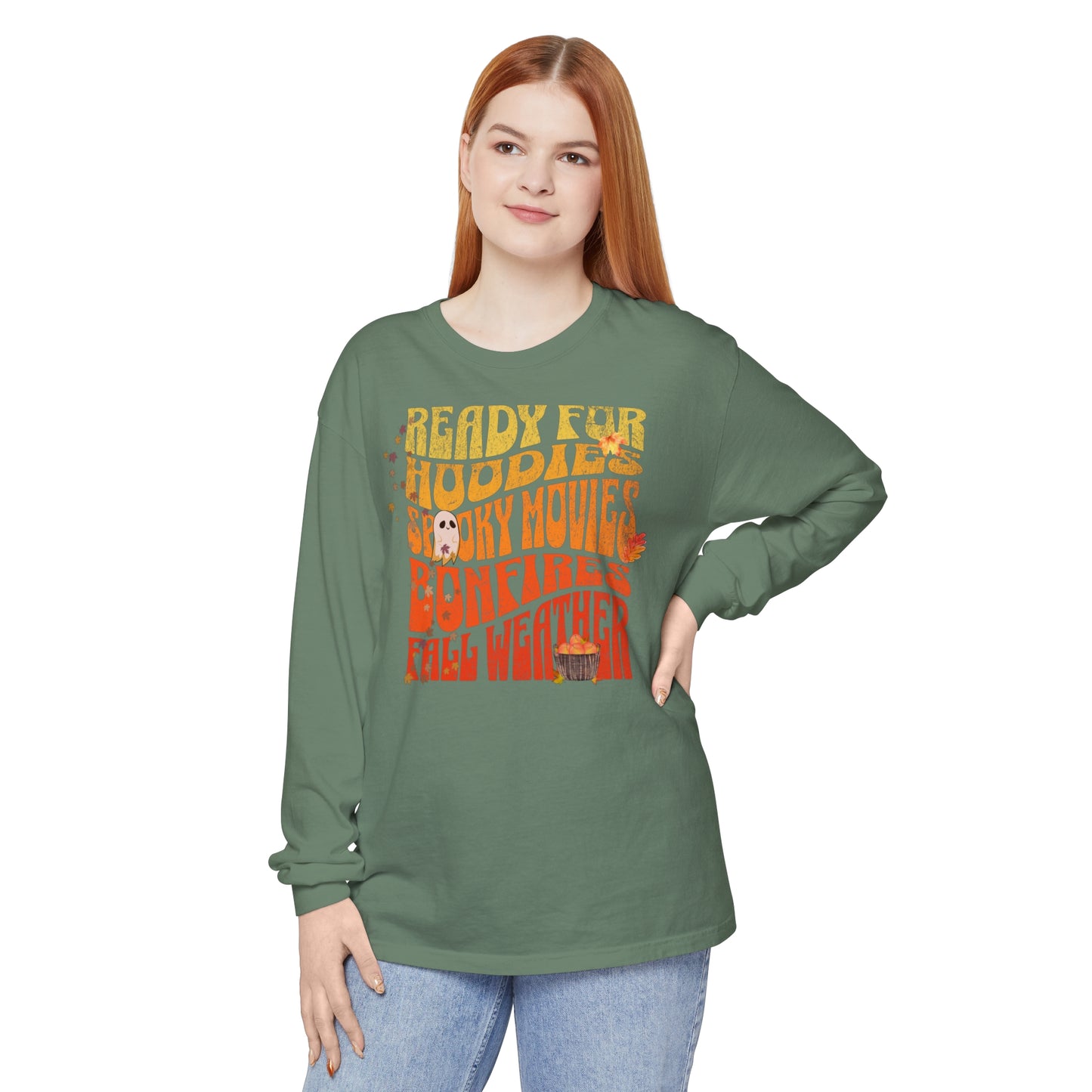 Ready for Fall Weather Unisex Garment-dyed Long Sleeve T-Shirt