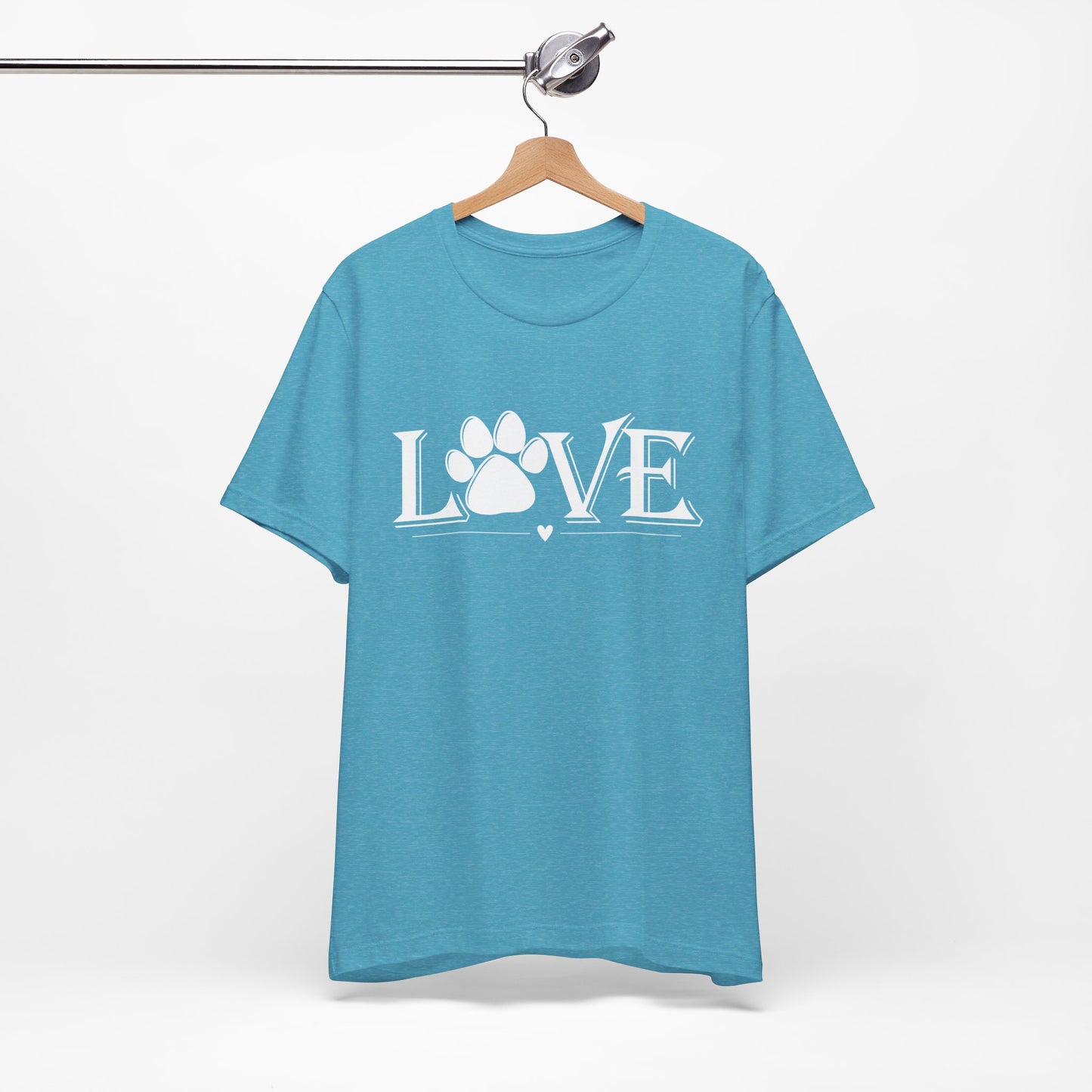 Love Paw Print Unisex Jersey Short Sleeve Tee