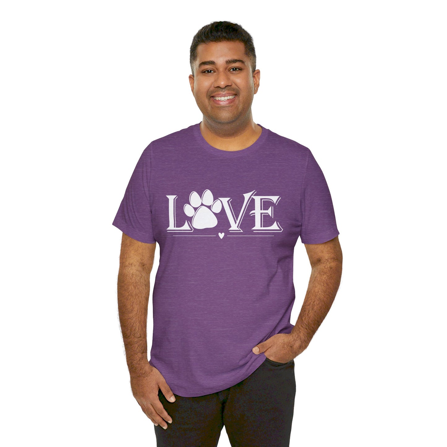 Love Paw Print Unisex Jersey Short Sleeve Tee