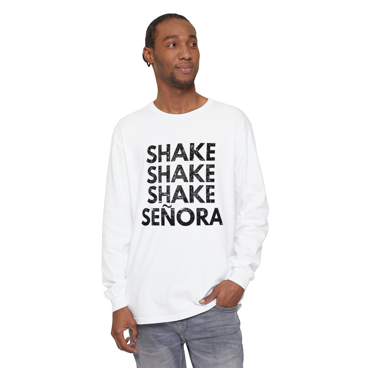 Shake Senora Unisex Garment-dyed Long Sleeve T-Shirt