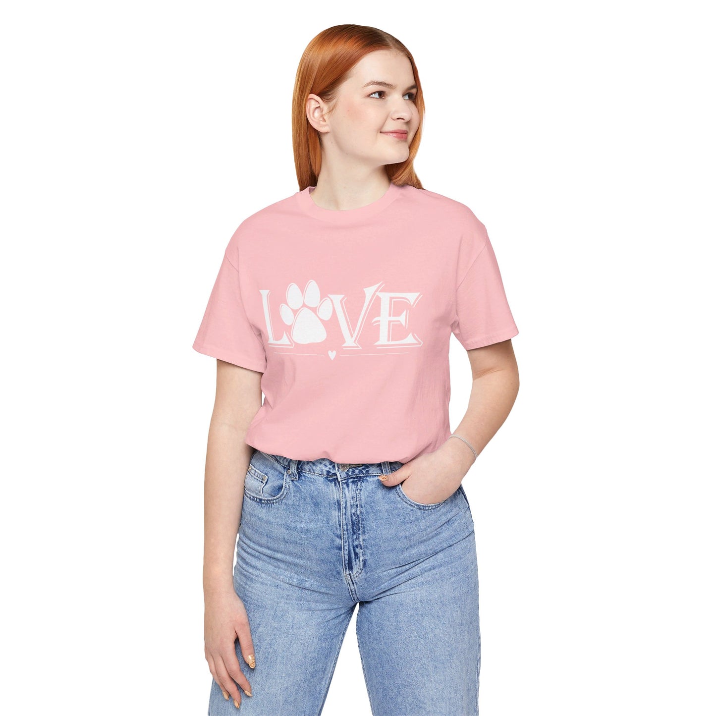 Love Paw Print Unisex Jersey Short Sleeve Tee