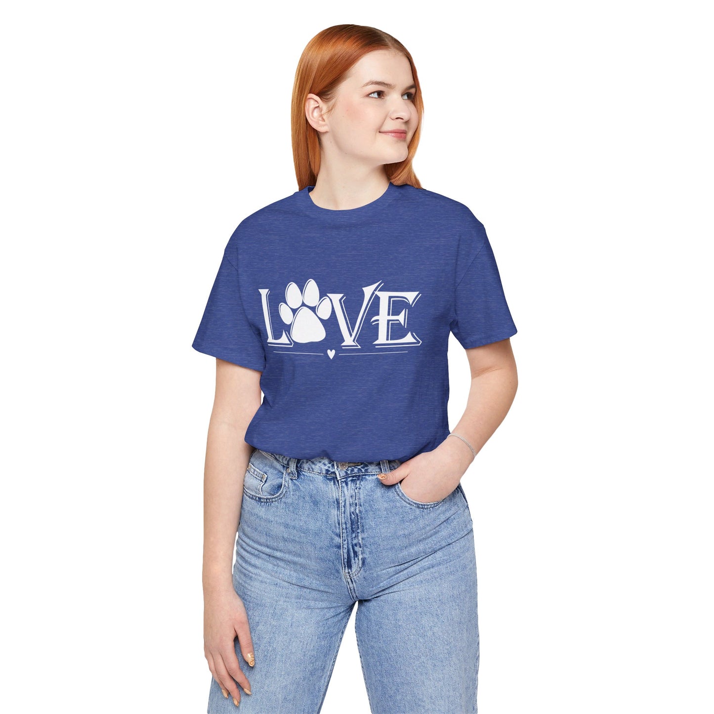 Love Paw Print Unisex Jersey Short Sleeve Tee