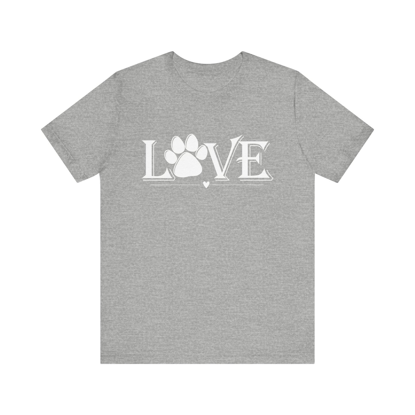 Love Paw Print Unisex Jersey Short Sleeve Tee