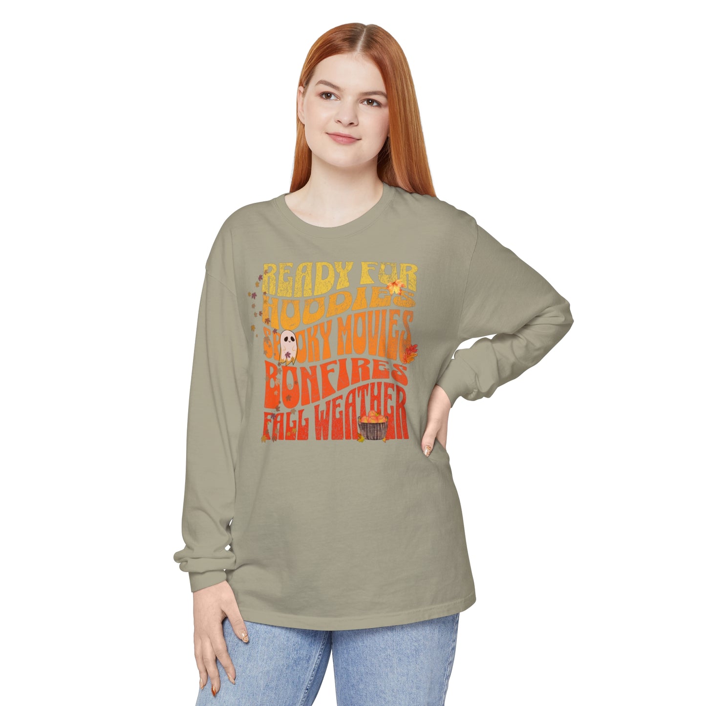 Ready for Fall Weather Unisex Garment-dyed Long Sleeve T-Shirt