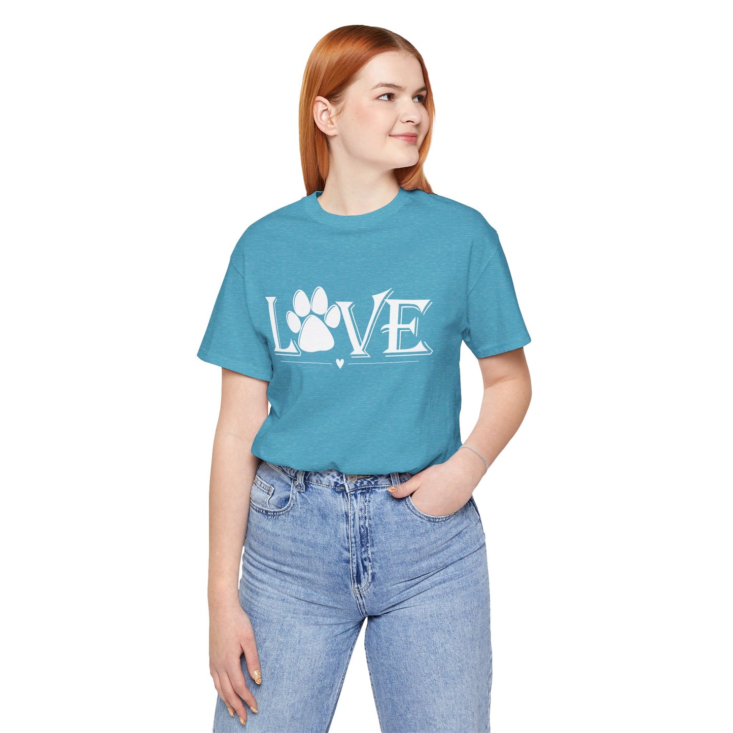 Love Paw Print Unisex Jersey Short Sleeve Tee