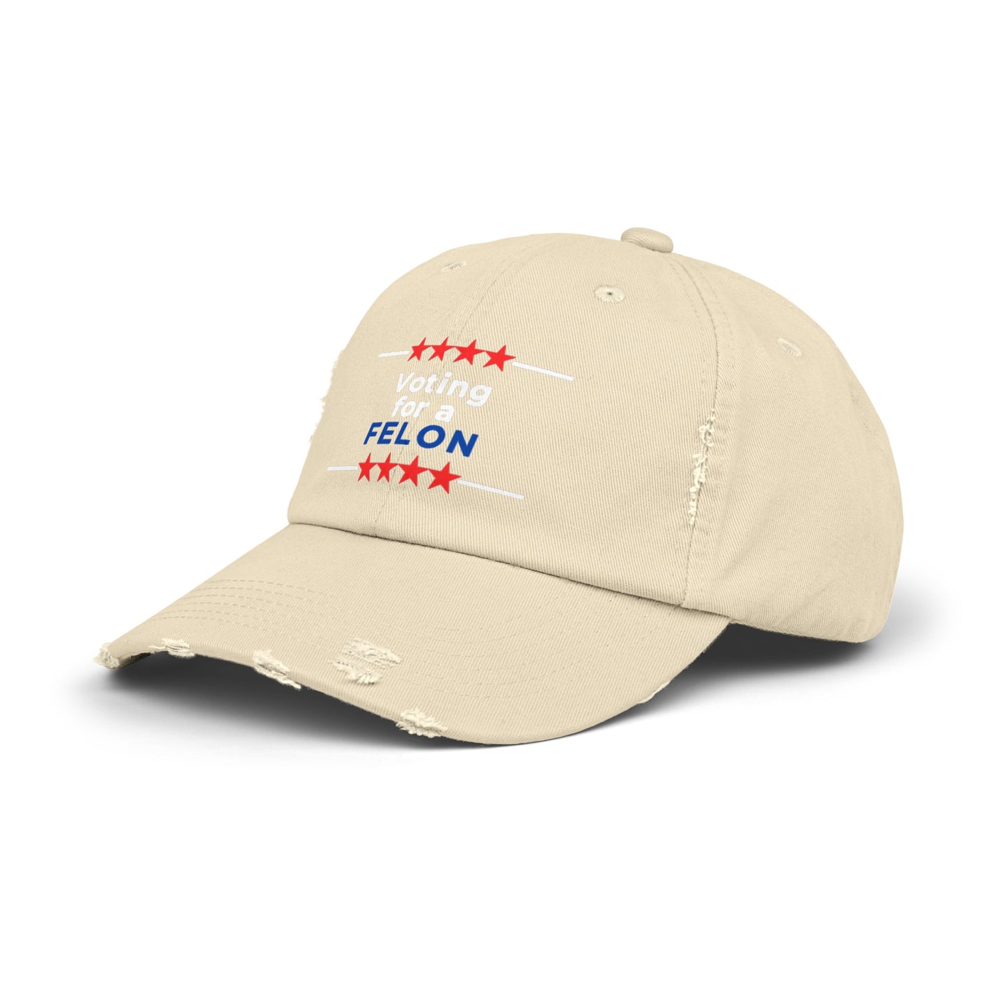 Voting for a Felon Unisex Distressed Cap