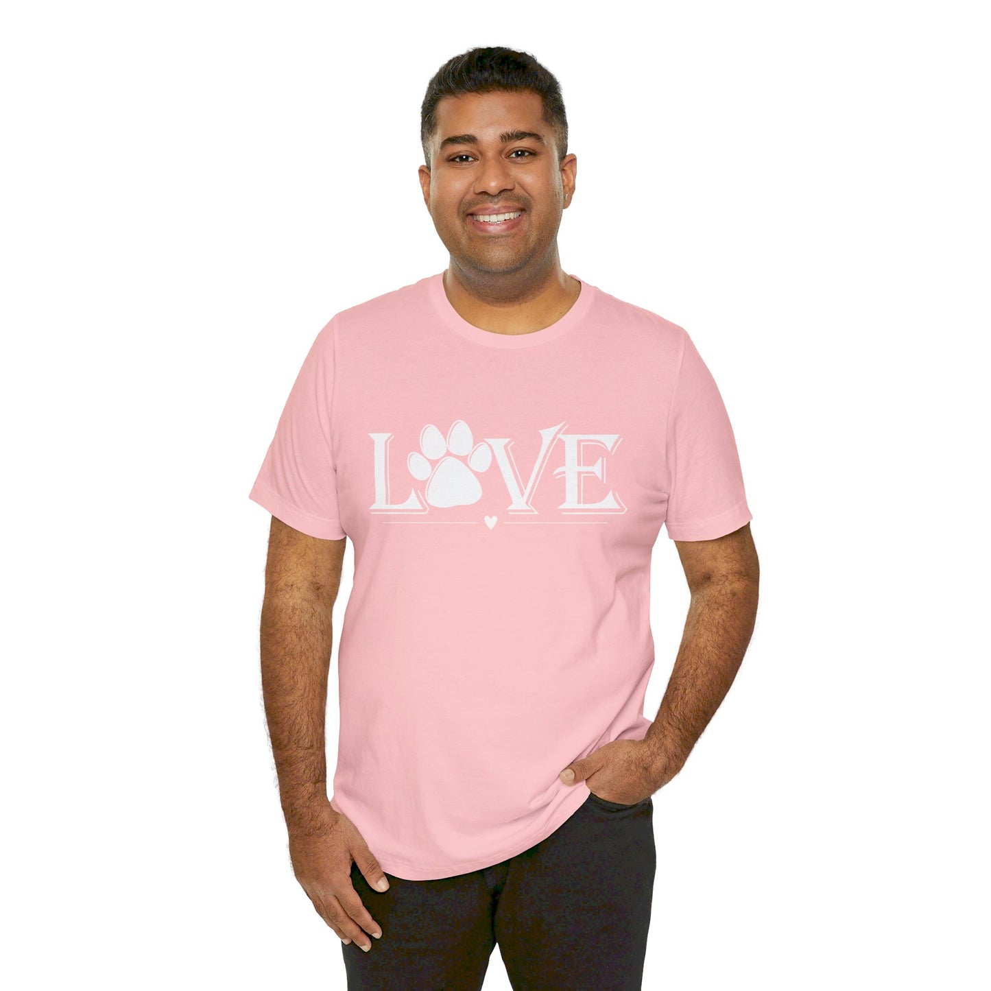 Love Paw Print Unisex Jersey Short Sleeve Tee