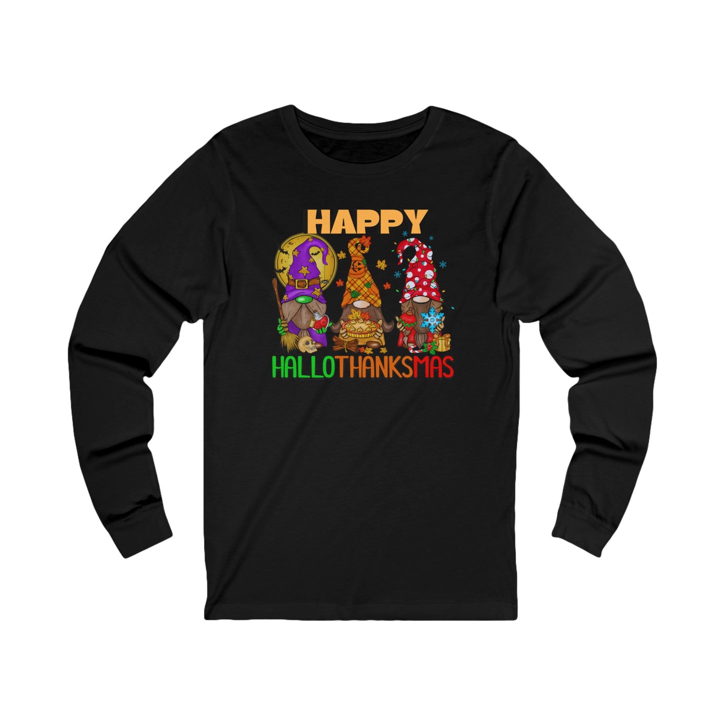 Happy HalloThankMas Unisex Jersey Long Sleeve Tee