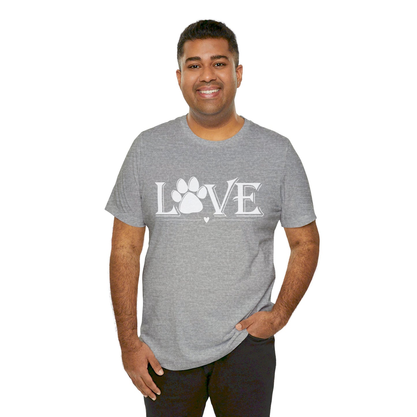 Love Paw Print Unisex Jersey Short Sleeve Tee