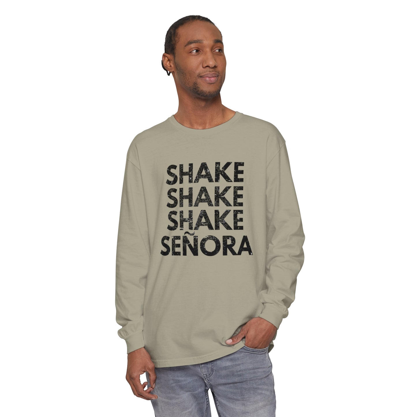 Shake Senora Unisex Garment-dyed Long Sleeve T-Shirt