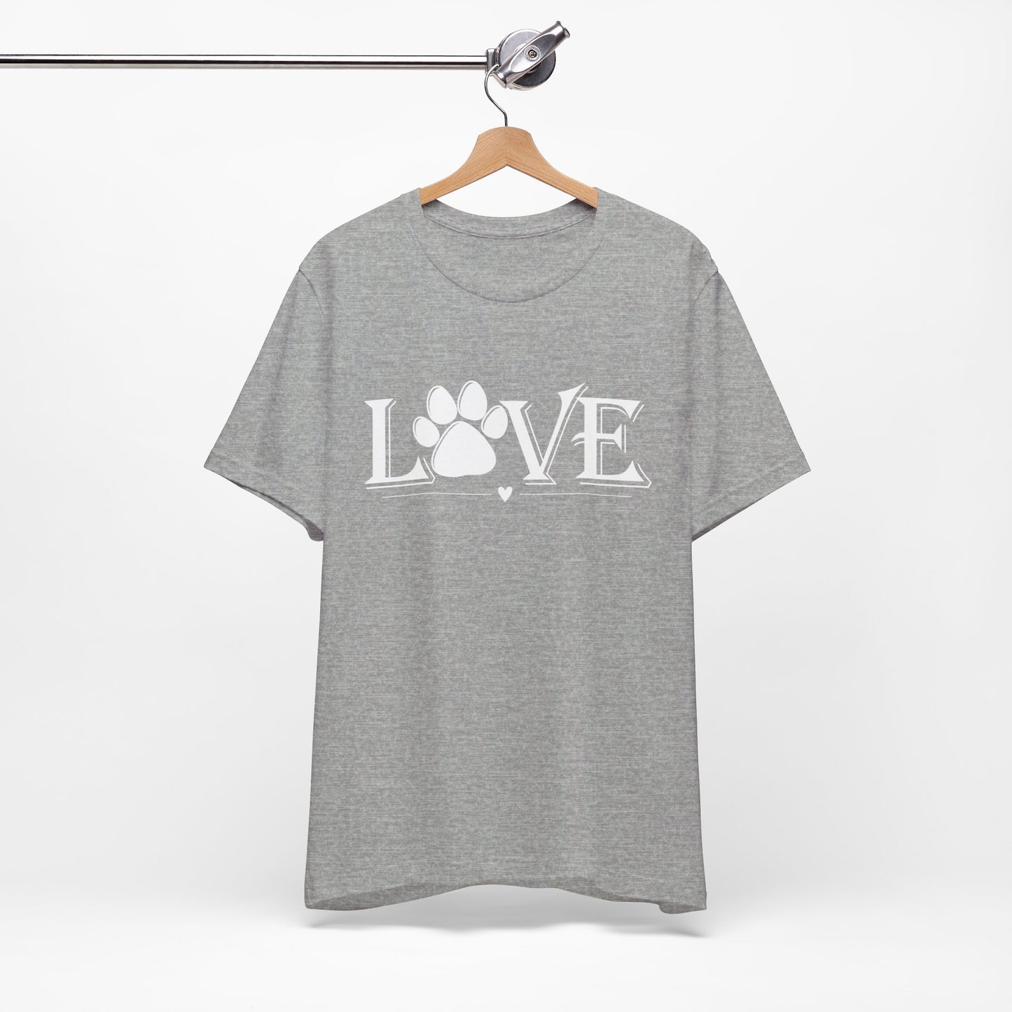 Love Paw Print Unisex Jersey Short Sleeve Tee