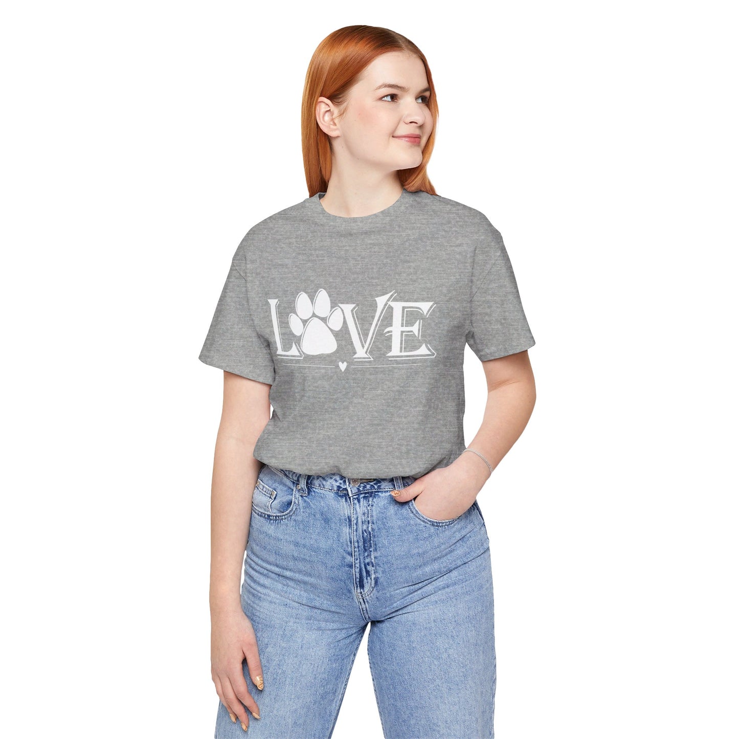 Love Paw Print Unisex Jersey Short Sleeve Tee