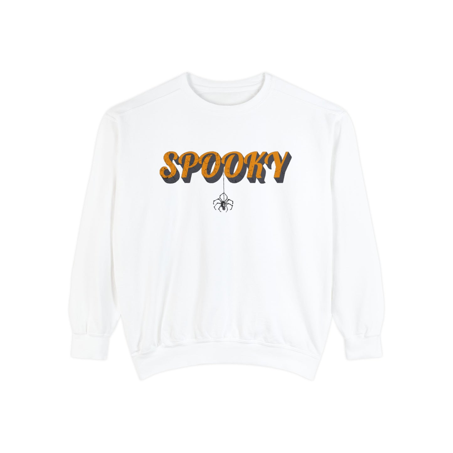 Spooky Sweatshirt, Halloween Sweatshirt, Unisex Garment-Dyed Sweatshirt