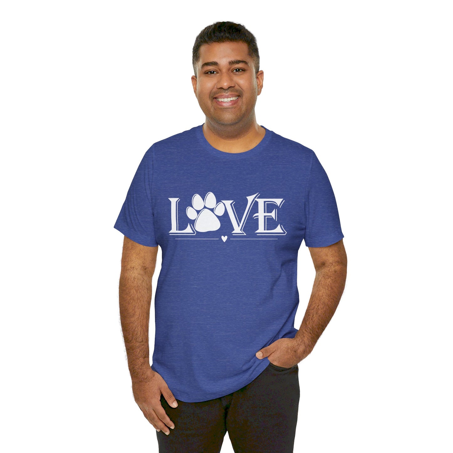 Love Paw Print Unisex Jersey Short Sleeve Tee