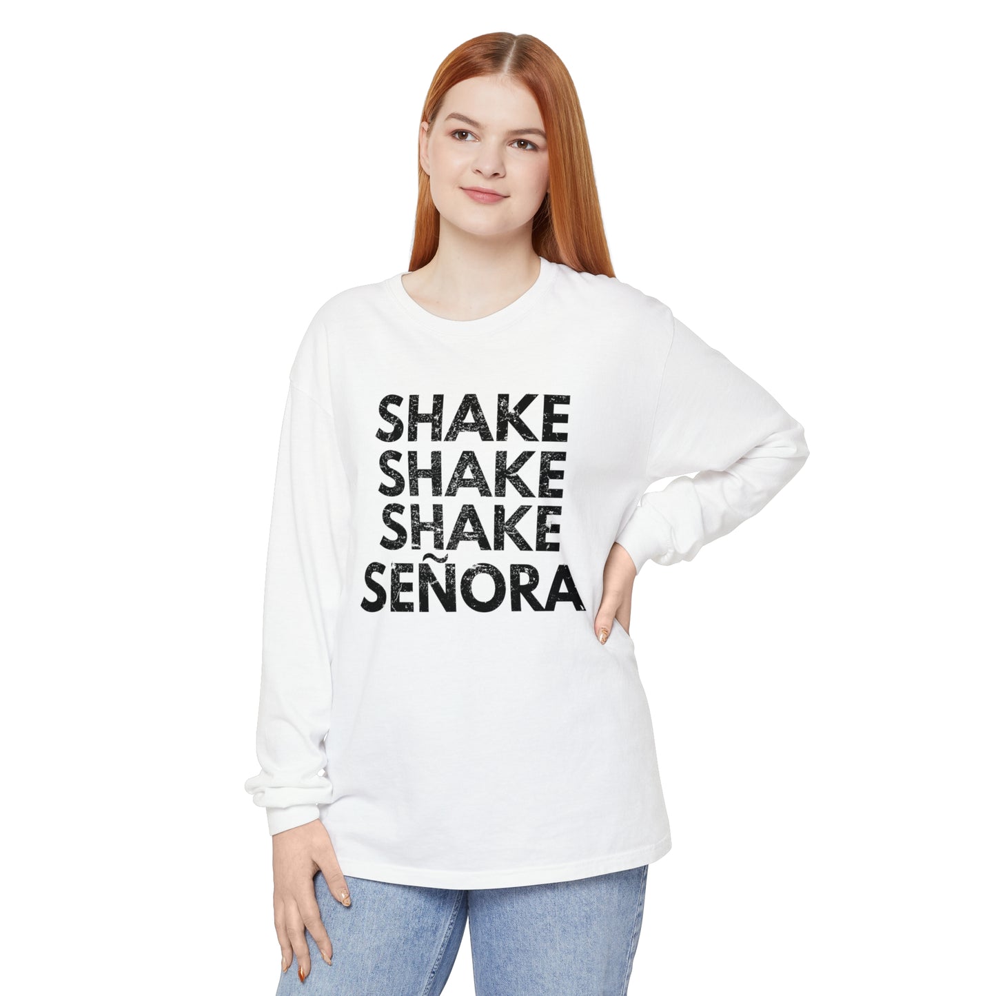 Shake Senora Unisex Garment-dyed Long Sleeve T-Shirt