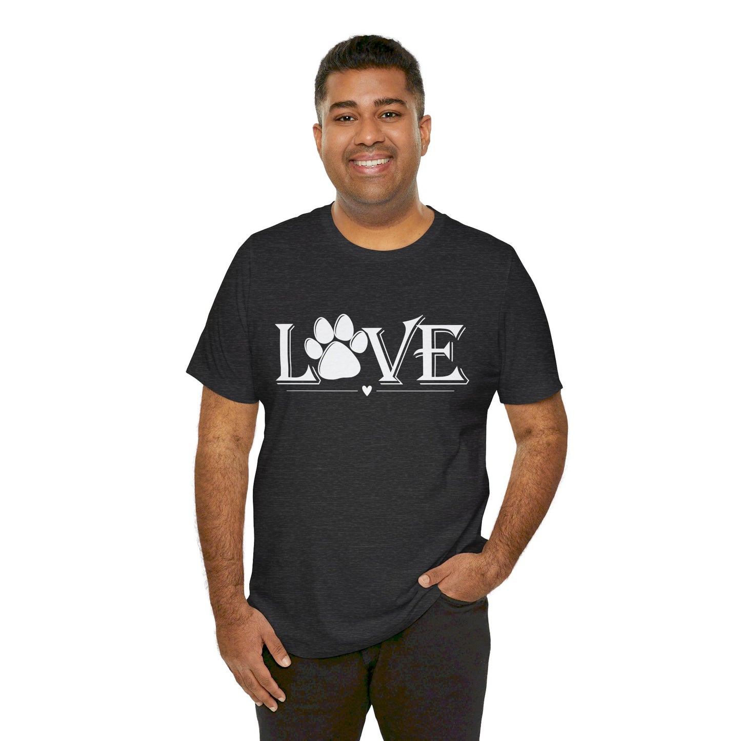 Love Paw Print Unisex Jersey Short Sleeve Tee