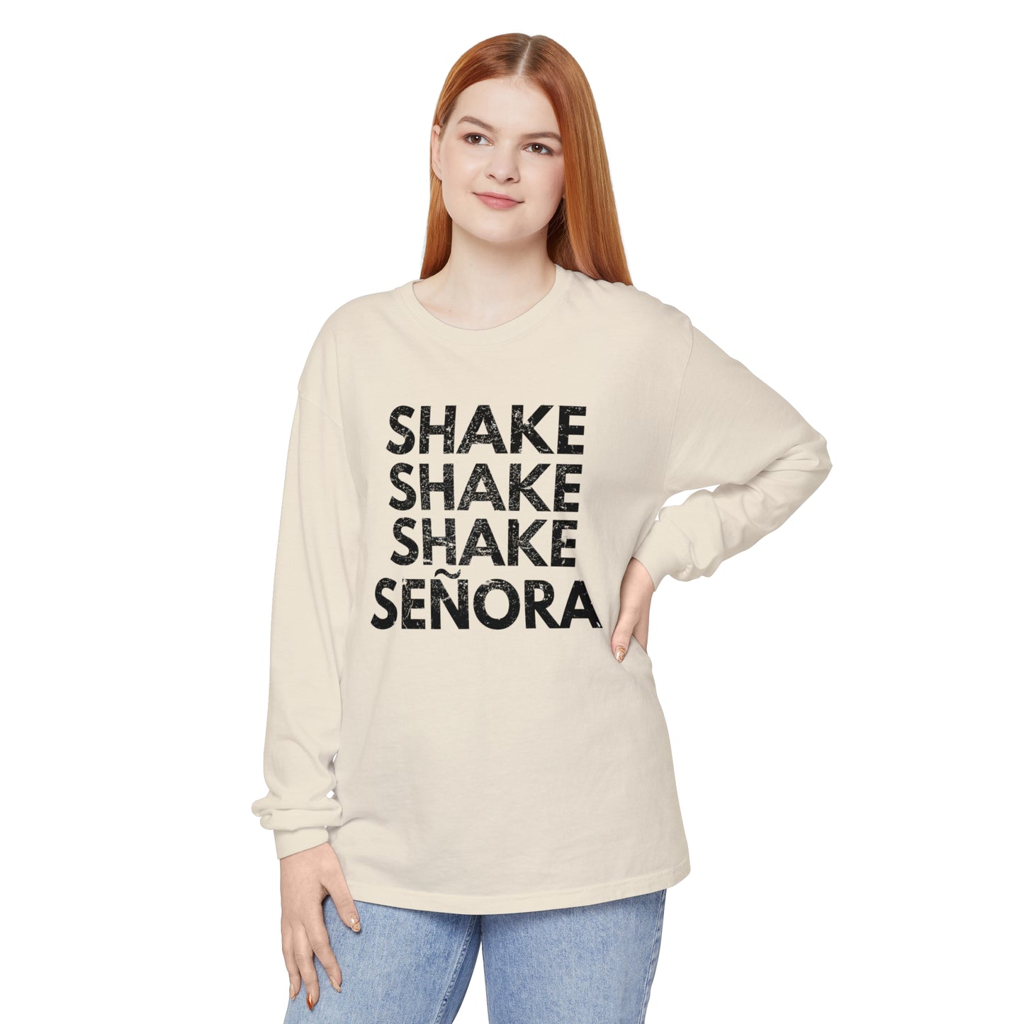 Shake Senora Unisex Garment-dyed Long Sleeve T-Shirt