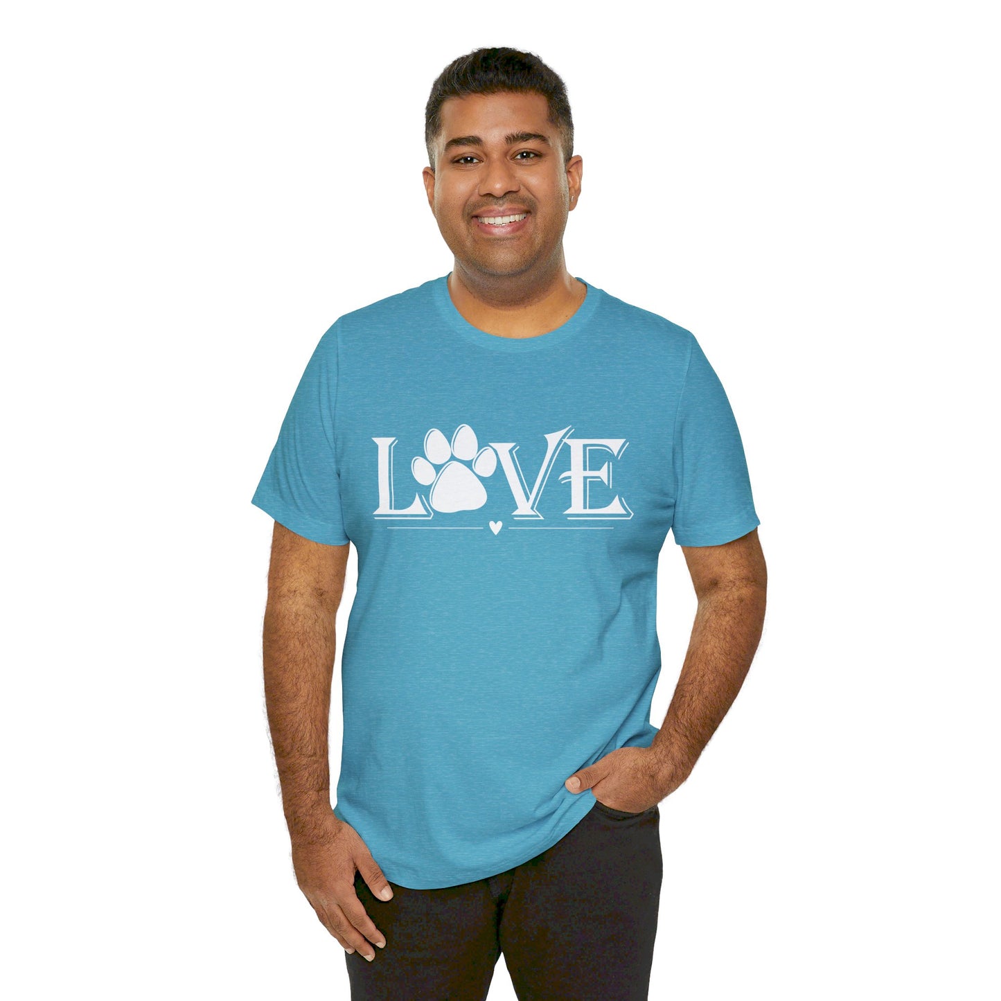 Love Paw Print Unisex Jersey Short Sleeve Tee