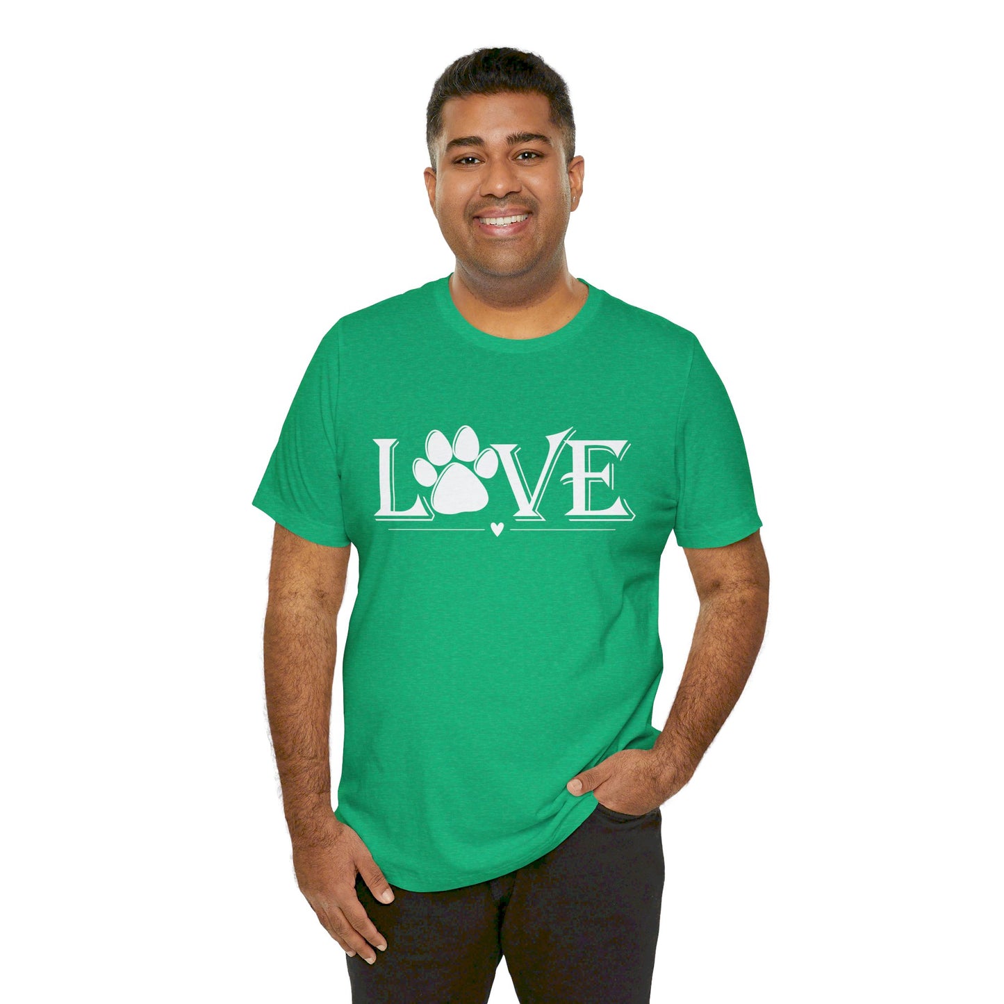 Love Paw Print Unisex Jersey Short Sleeve Tee