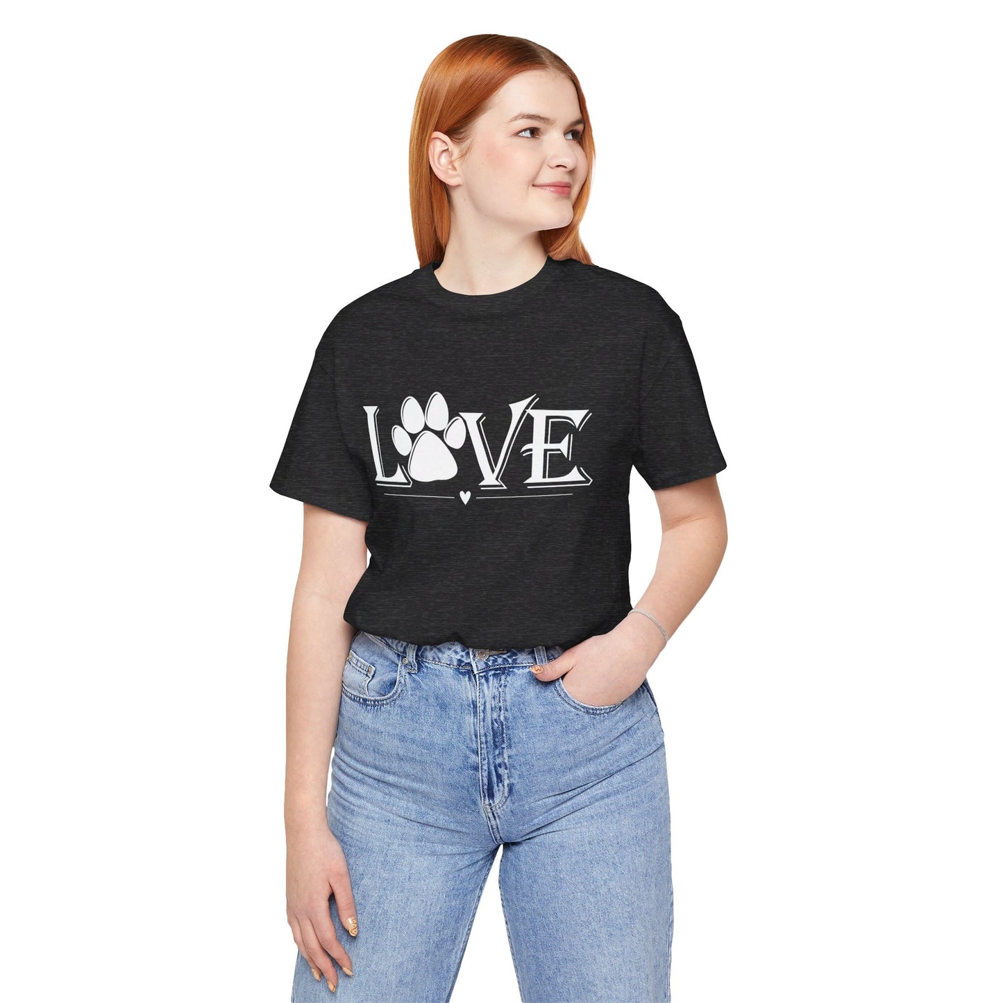 Love Paw Print Unisex Jersey Short Sleeve Tee