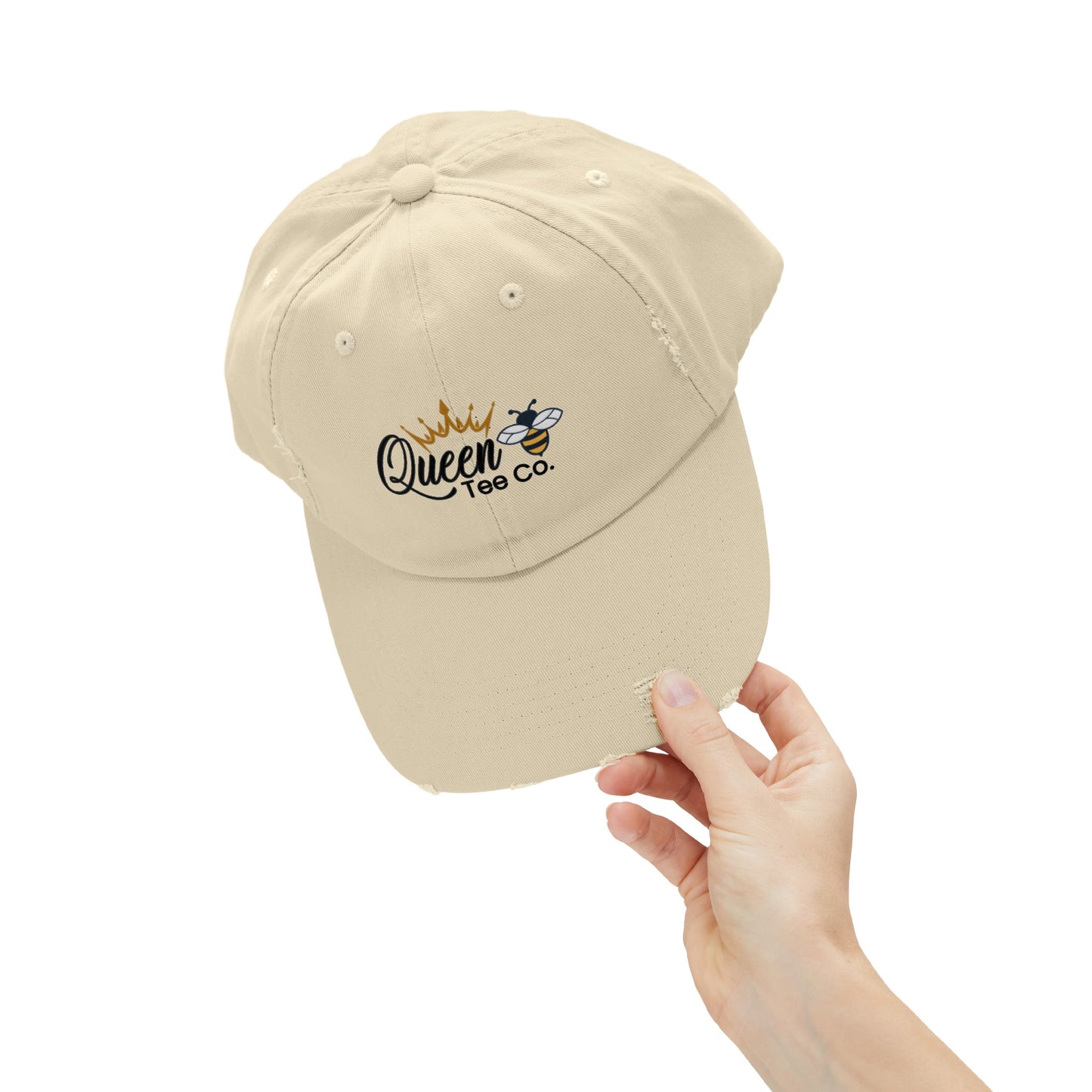 Queen Bee Tee Co Unisex Distressed Cap