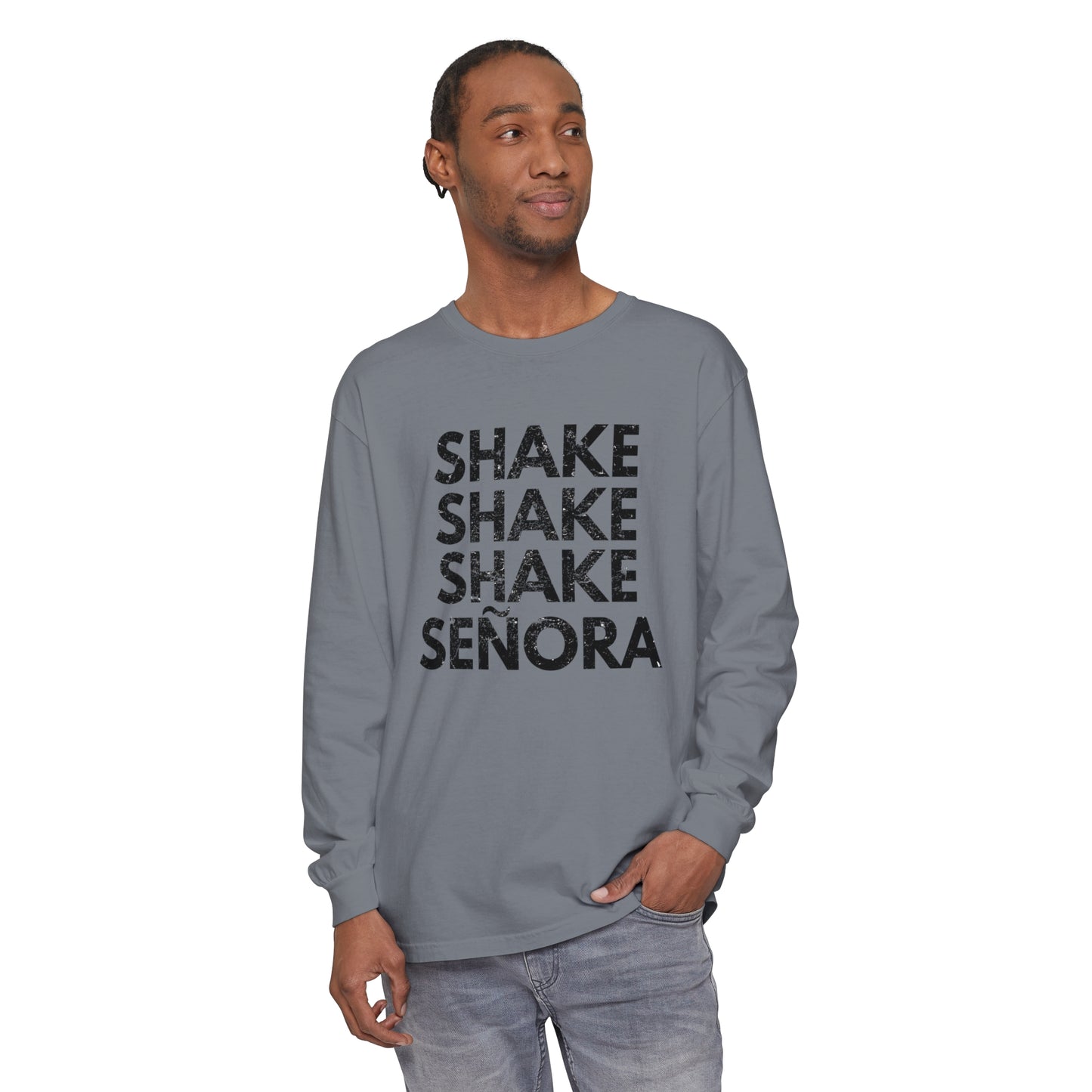 Shake Senora Unisex Garment-dyed Long Sleeve T-Shirt