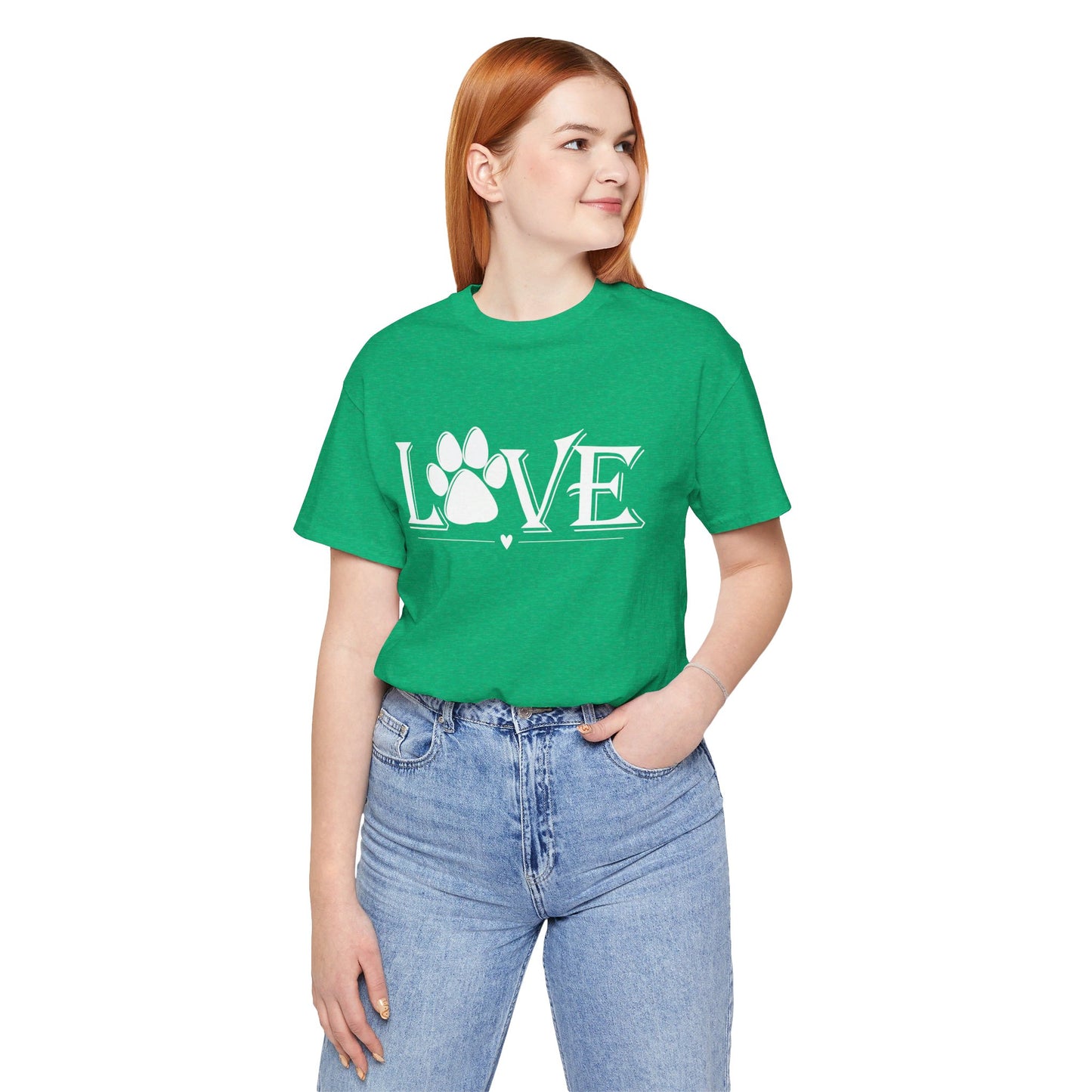 Love Paw Print Unisex Jersey Short Sleeve Tee