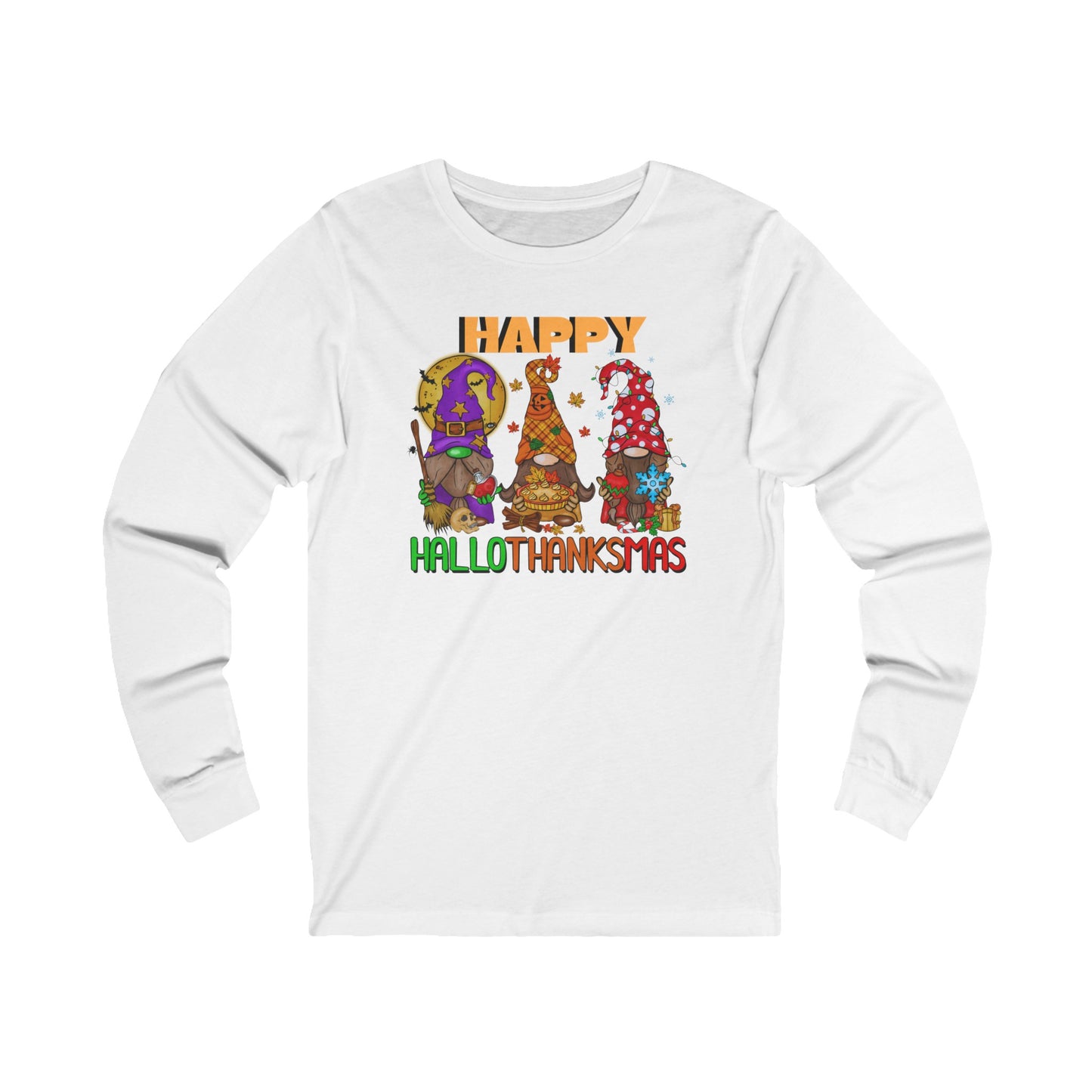 Happy HalloThankMas Unisex Jersey Long Sleeve Tee