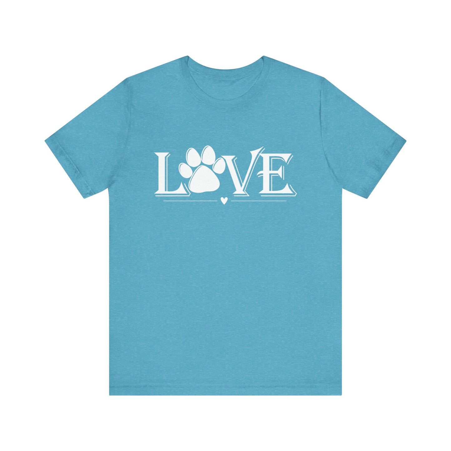 Love Paw Print Unisex Jersey Short Sleeve Tee